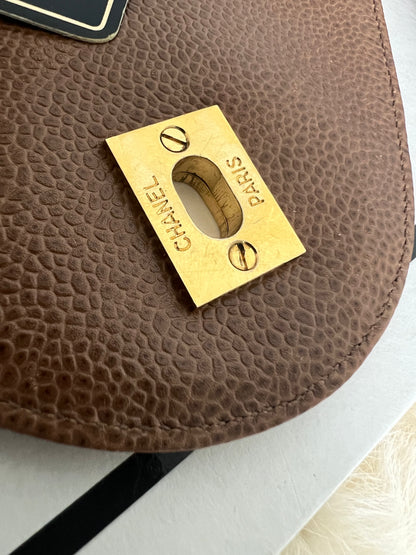 Chanel Vintage Cognac/Caramel Caviar Back Pack Series 1 - RARE
