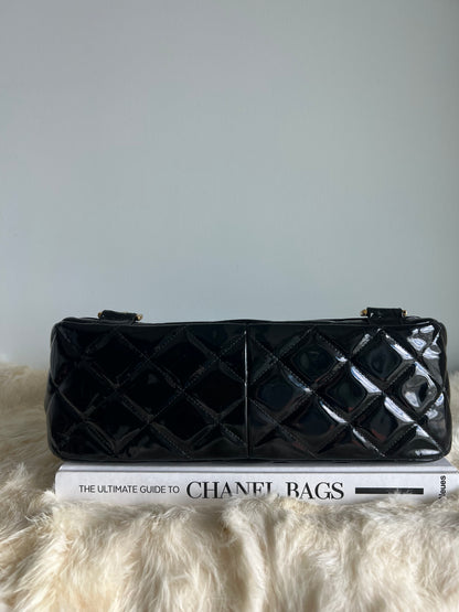 Chanel Black Patent Leather Backpack Series 4