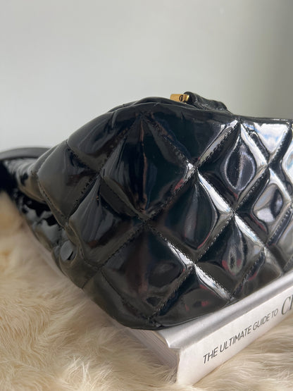 Chanel Black Patent Leather Backpack Series 4