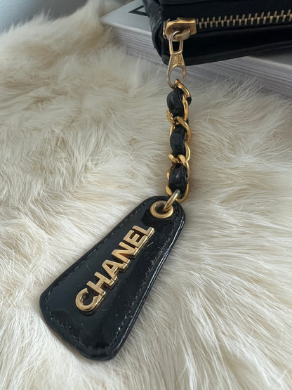 Chanel Black Patent Leather Backpack Series 4