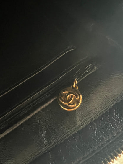 Chanel Black Patent Leather Backpack Series 4