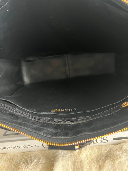 Chanel Black Patent Leather Backpack Series 4