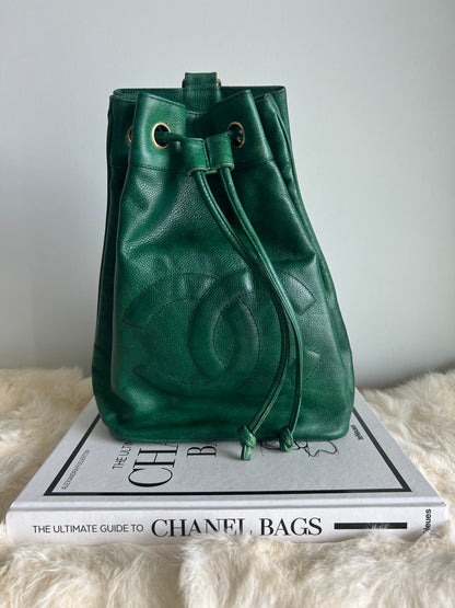 Chanel Green Caviar Backpack Series 1