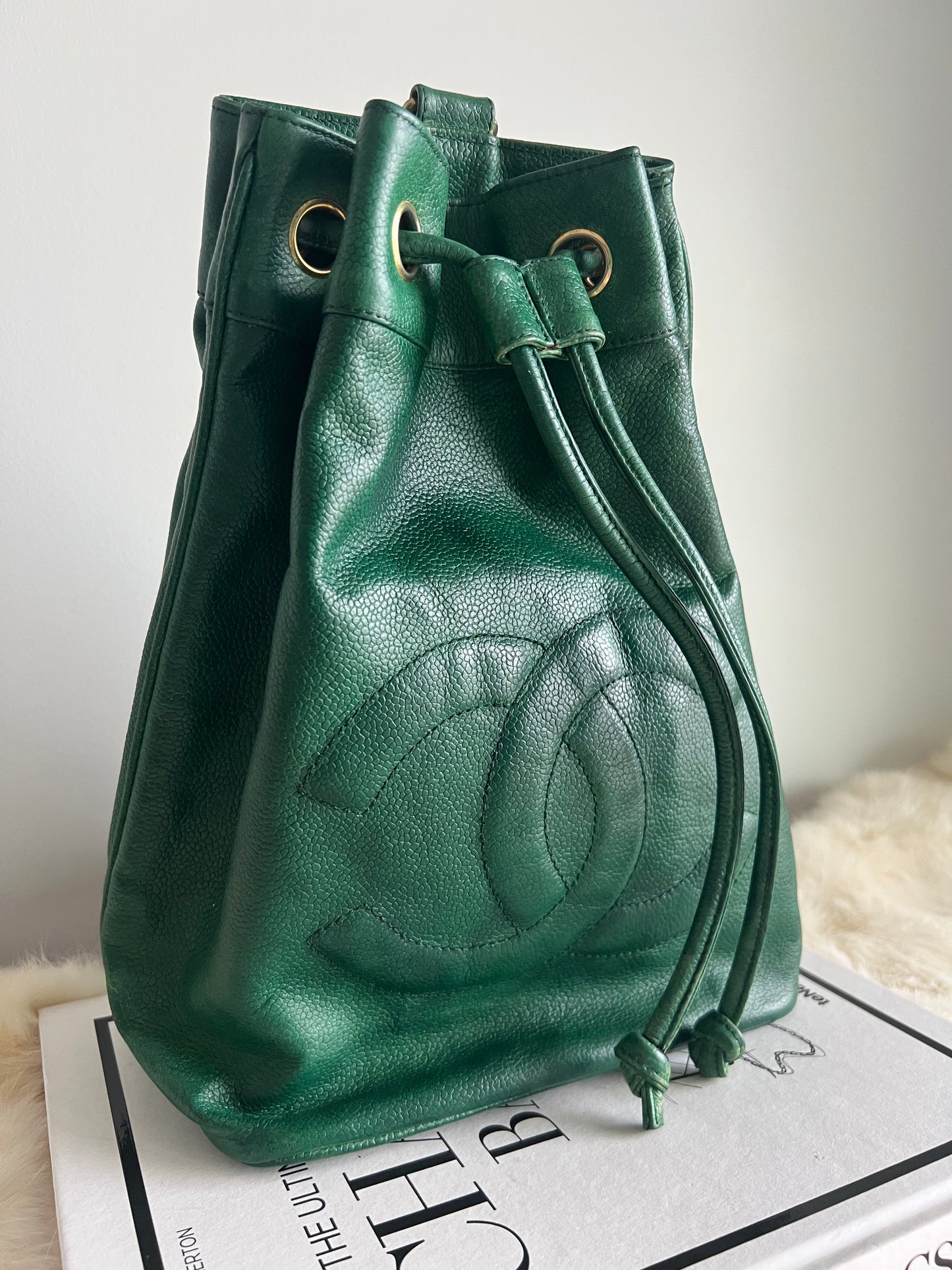 Chanel Green Caviar Backpack Series 1