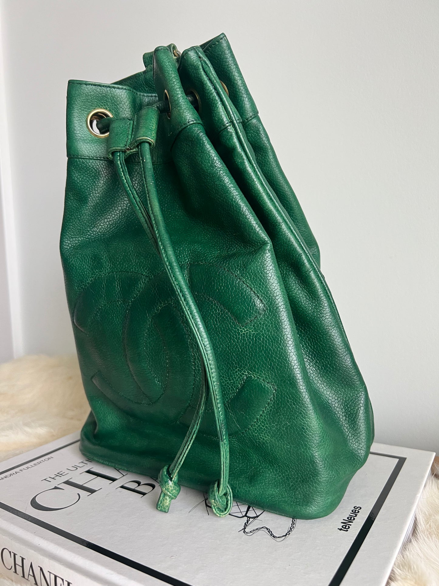 Chanel Green Caviar Backpack Series 1