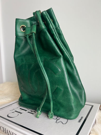 Chanel Green Caviar Backpack Series 1