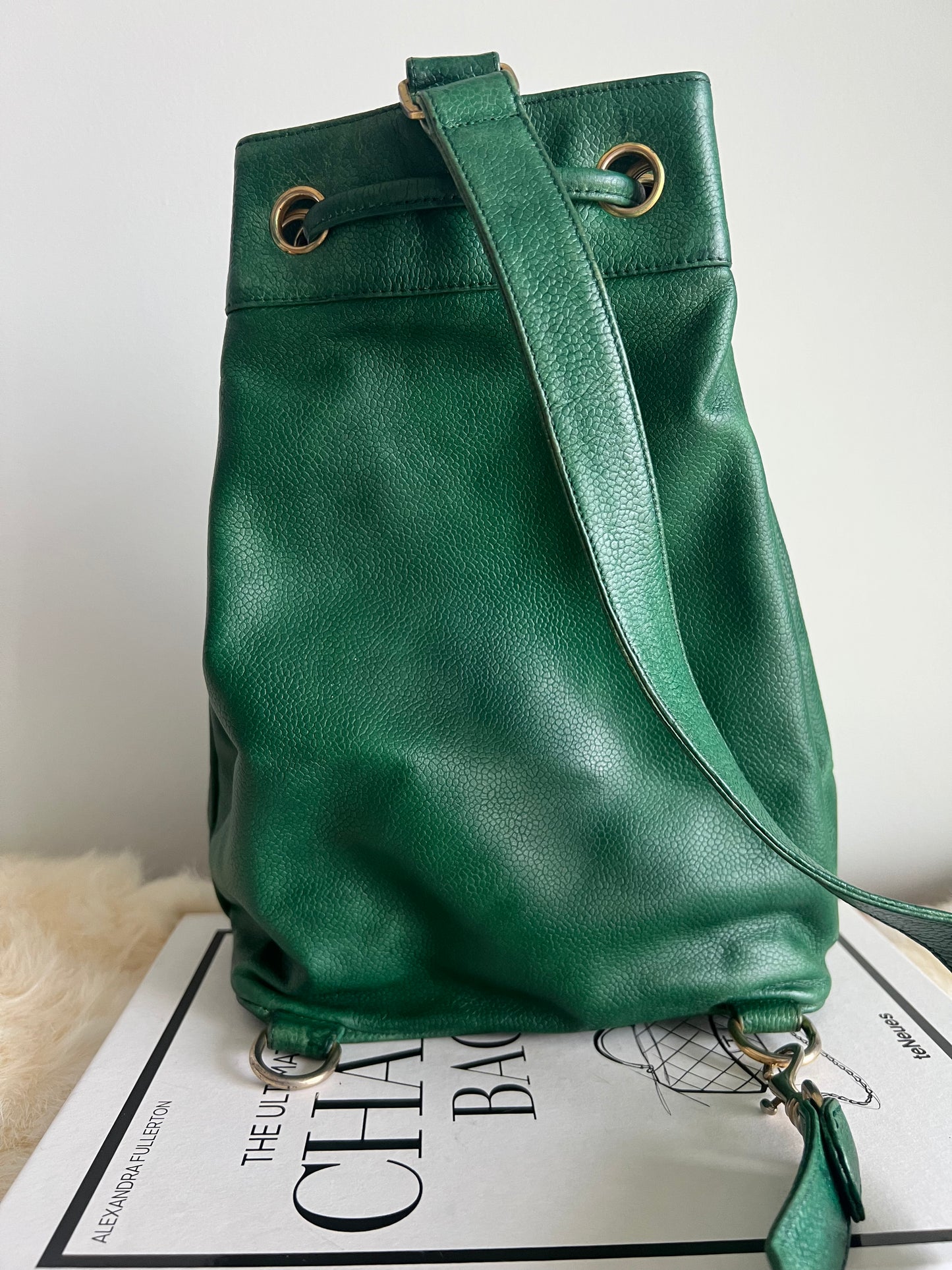 Chanel Green Caviar Backpack Series 1
