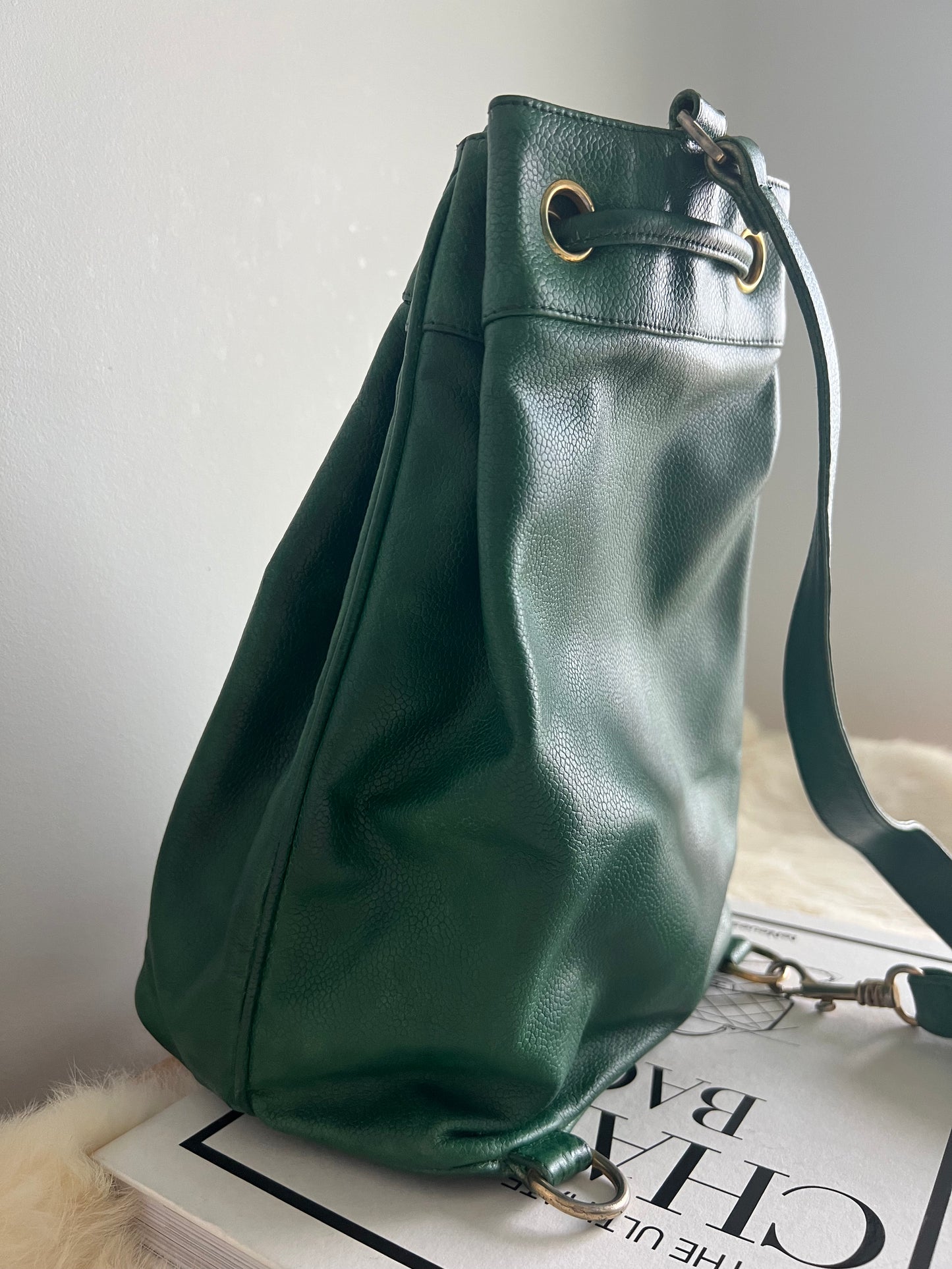Chanel Green Caviar Backpack Series 1