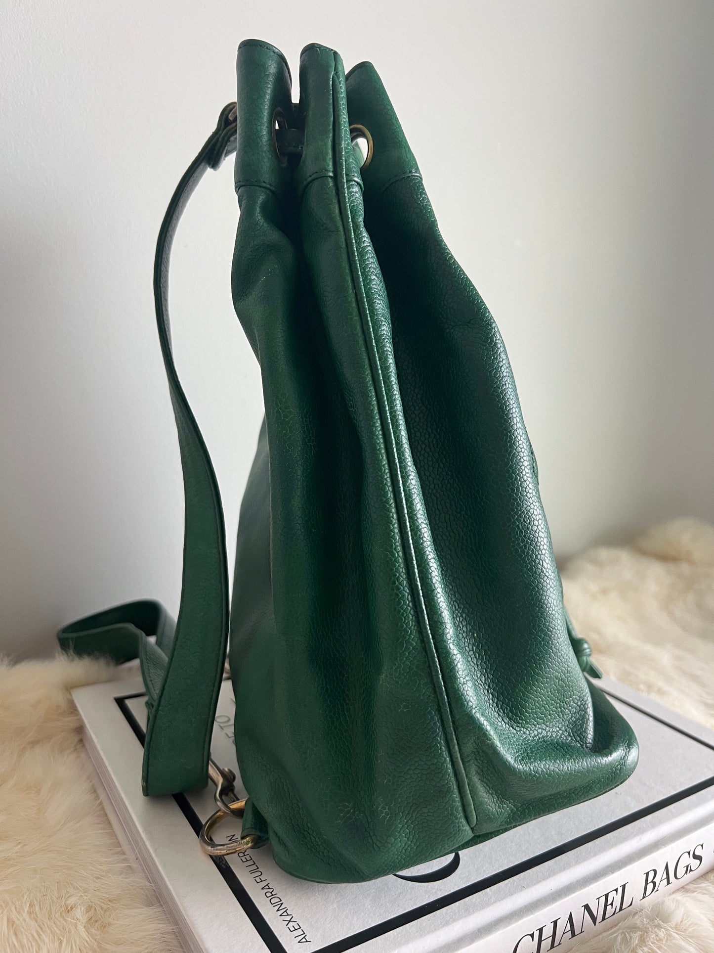 Chanel Green Caviar Backpack Series 1