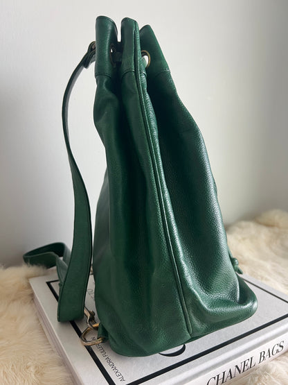 Chanel Green Caviar Backpack Series 1