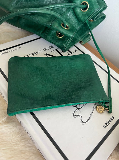 Chanel Green Caviar Backpack Series 1
