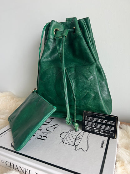 Chanel Green Caviar Backpack Series 1