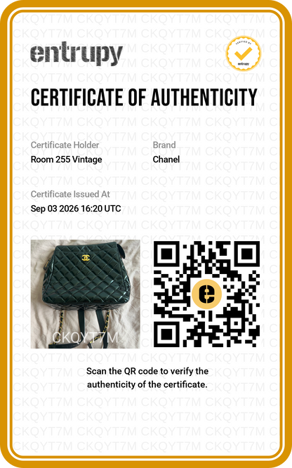 Chanel Black Patent Leather Backpack Series 4