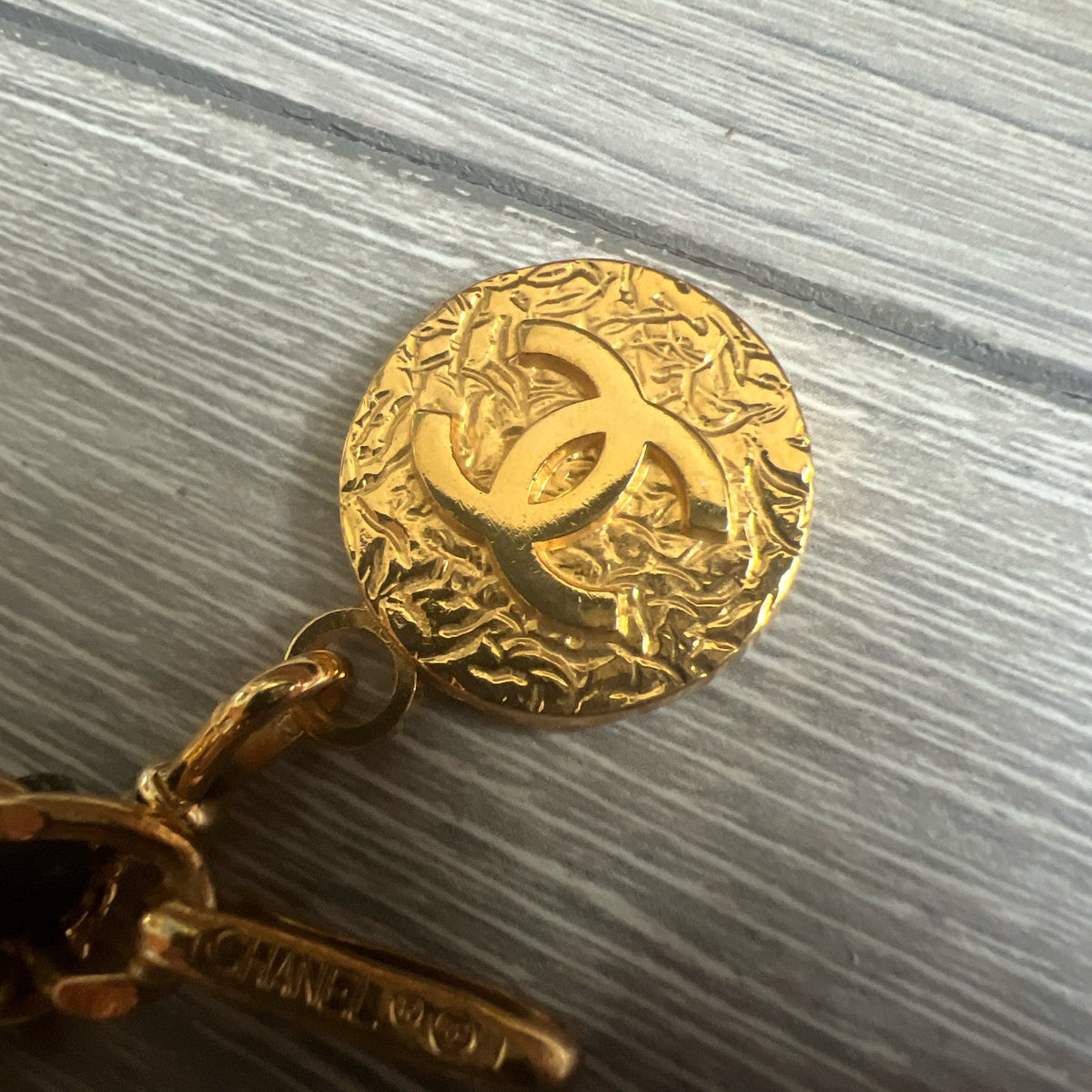Chanel 24K Gold Plated Vintage Leather Chain Belt from 1982